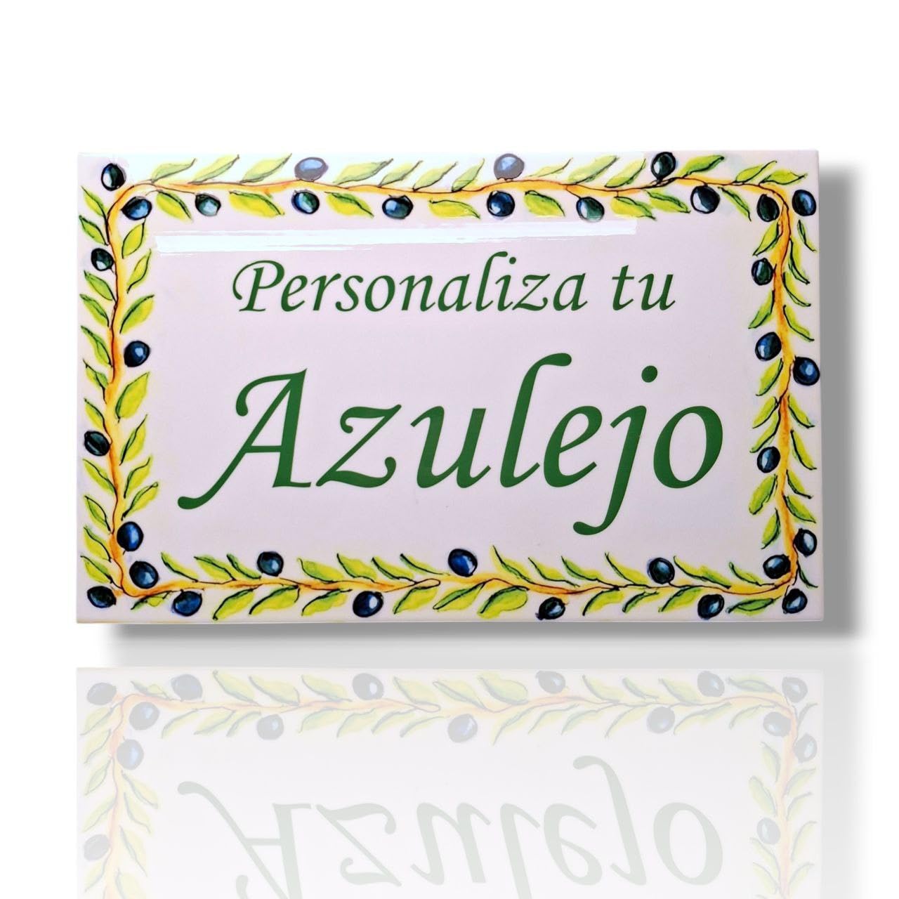 Azulejo Personalizado de Ceramica. 20x30cm. Acabado blanco brillo,casa, exterior. Regalo Original. Placa Personalizada Decorativa para casa, Oficina, Negocios. Cartel personalizado
