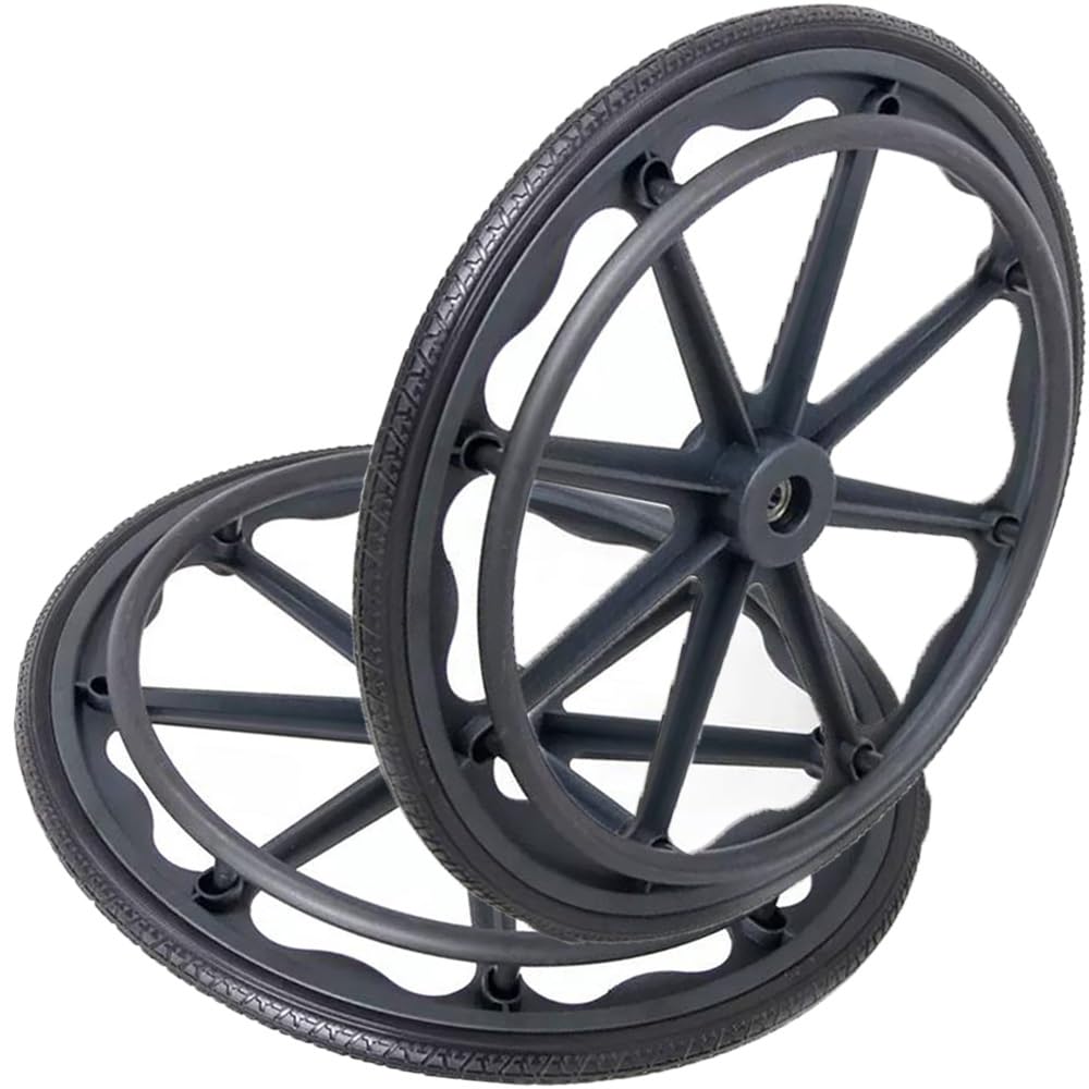 Ruedas para sillas de Ruedas Conjunto de Ruedas para sillas de Ruedas, Rueda giratoria de 20" 22" 24" para Silla de Ruedas, Rueda Trasera Antideslizante para Silla de Ruedas integralmente f