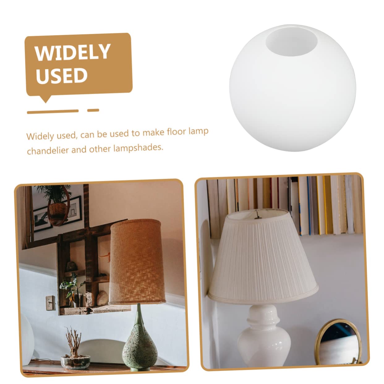 BESPORTBLE Pantalla De Lámpara De Globo De Cristal De 20 Cm - Esfera De Cristal Transparente Para Lámparas - Repuesto Ideal Para Lámparas Colgantes y De Pie Diseño Elegante y Moderno