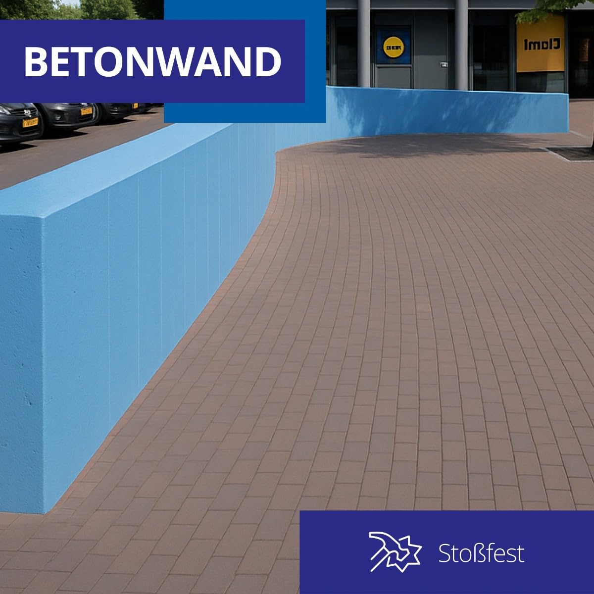 Betonfarbe Lichtgrau (RAL 7035) 750 ml - Betonfarbe außen frostsicher - Bodenfarbe Außen- fassadenfarbe sockelfarbe Farbe für Beton, Holz, Stein - Innen & Außen - Terrassen und Einfahrten