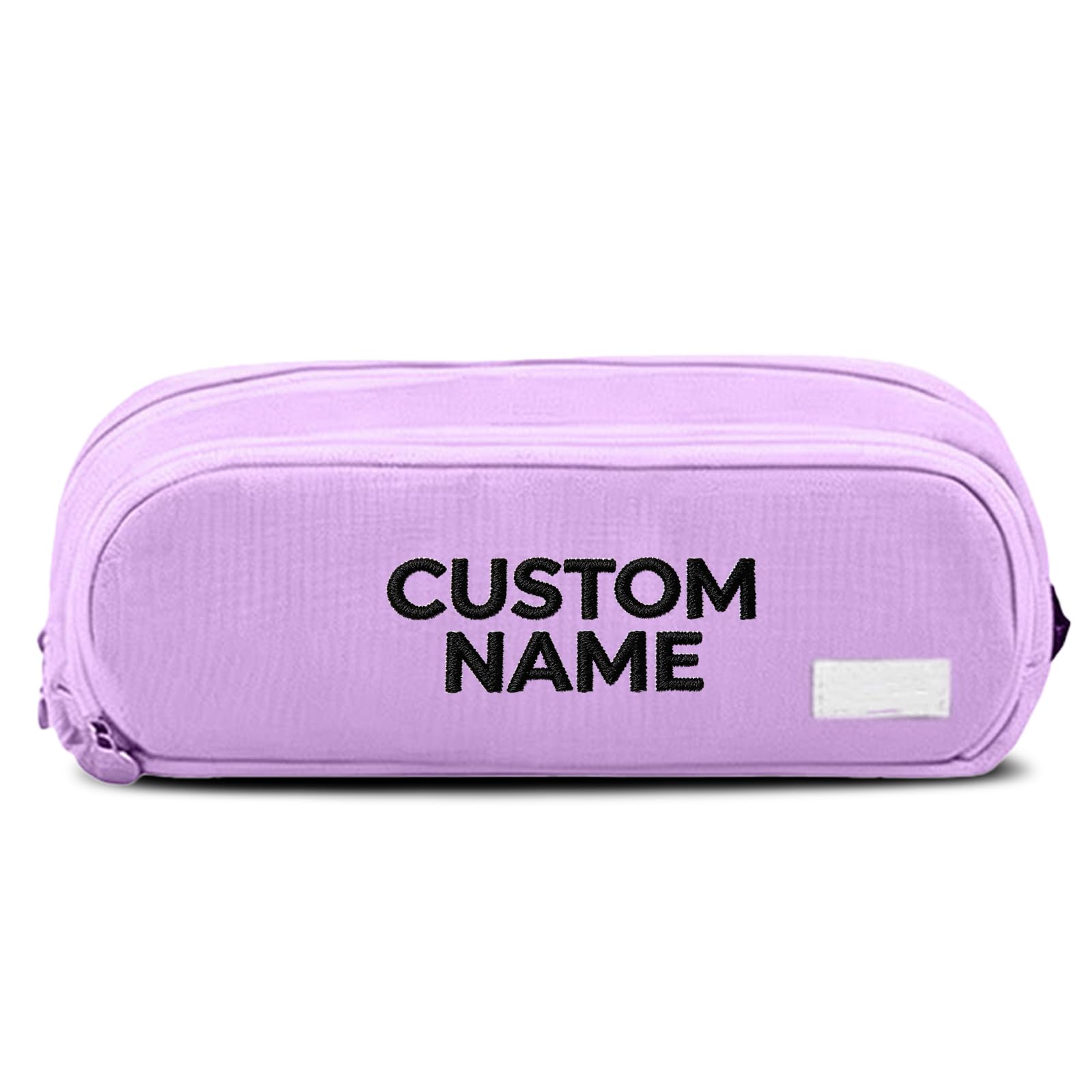 Personalized Multi Compartment Pencil Case for Students with Text，Purple