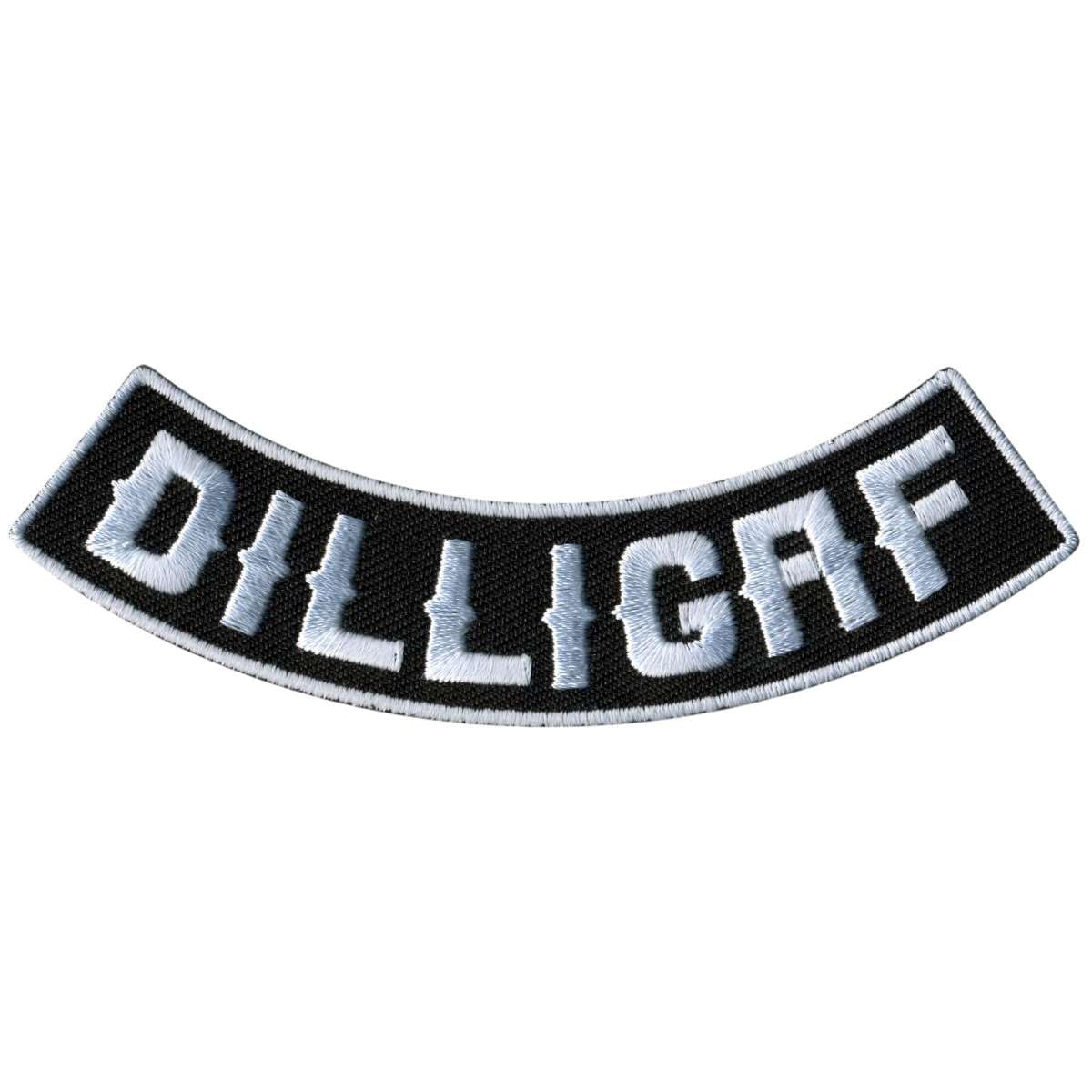 Hot Leathers DILLIGAF 4” X 1” Bottom Rocker Patch PPM5126-4 Width x 1 Height Inches