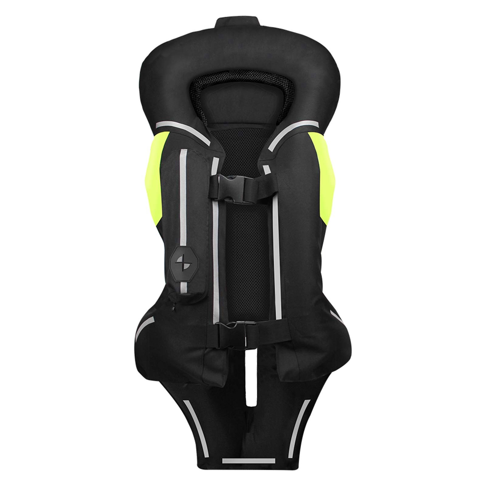 FAXIOAWA Giacca da moto, gilet da moto con airbag riflettente avanzato, adatto per uomini e donne adulti, nero, L