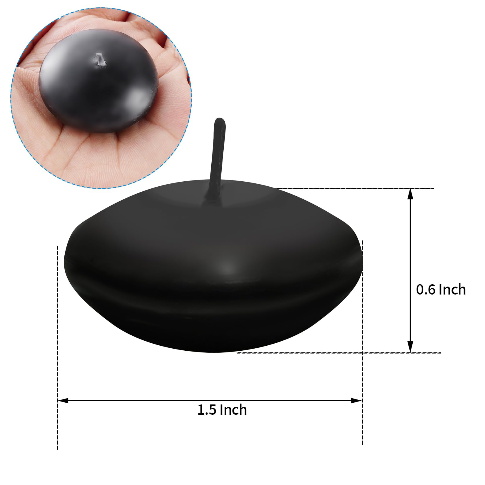 40 Pcs Floating Candles Centerpieces, 1.5 Inch Unscented Floating Candles Small Decoration for Valentine's Day, Thanksgiving, Wedding and Home Decor