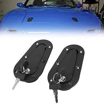 Universal Aluminum Alloy Bonnet Hood Pin Lock Kit Down Hood Lock Latch