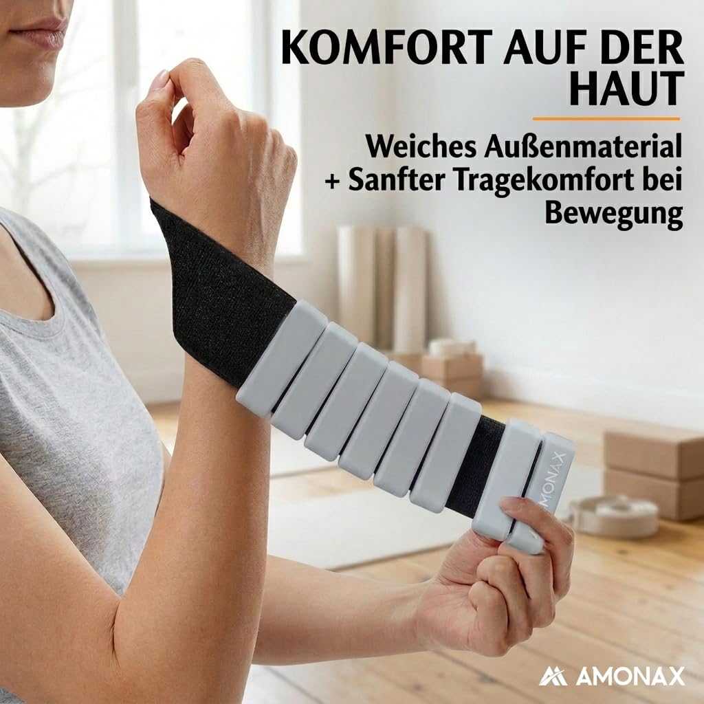 Amonax Gewichtsmanschetten Ankle Weights Set, Fitness Gewichte Für Beine Und Arme, 2x0,5kg Gewichte Handgelenk Für Frauen Männer, Pilates Gewichte Leg Weights