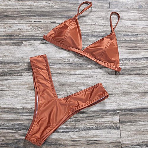 Maillot de bain triangle split ZUBJN couleur unie pour vos journées farniente à la plage
