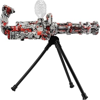 Electric Water Shooting Toy, Gymnastics Splash Ball Shooting Toy for 12+ Years Old Entertainment Red 10000 Balls