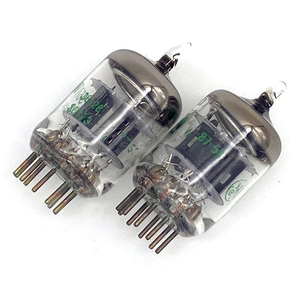 Paire de tubes à vide GE5670 7 broches pour 6N3 6H3n 2C51 Anneau d'écran noir
