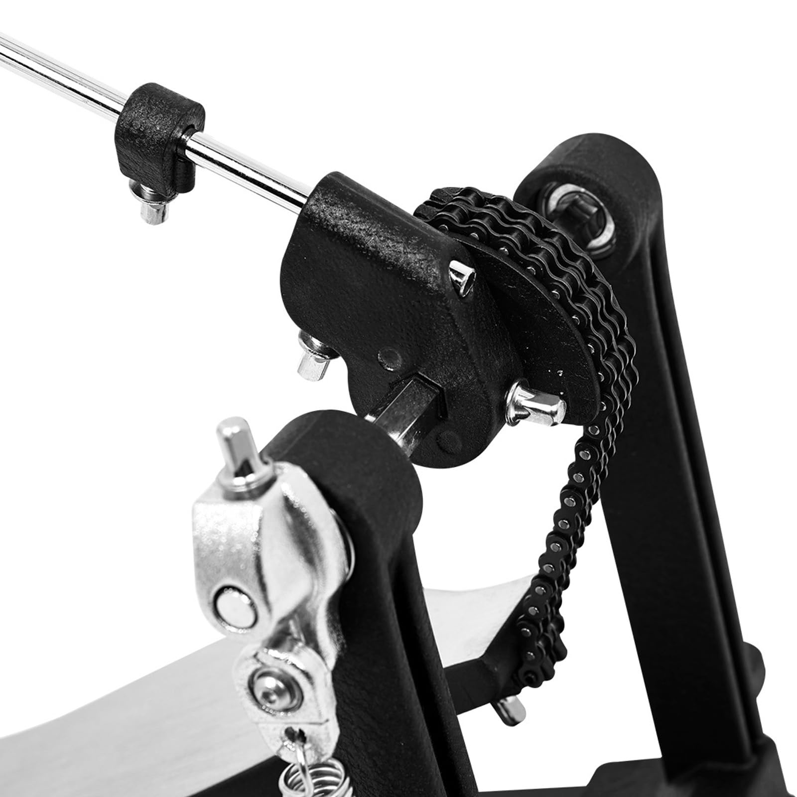 Pedal de bombo con doble cadena de control estable, almohadilla antideslizante, pedal de tambor de metal para batería acústica electrónica