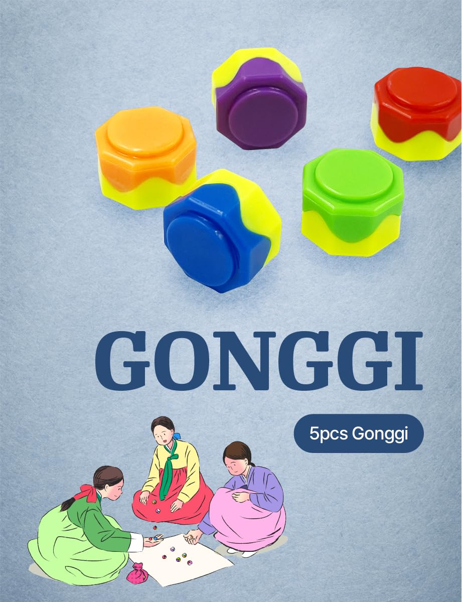 MADANG Koreanisches traditionelles Folk-Spielset/Footbag-Spiel Jegix 2/Gonggi/Yutnori/Murmeln