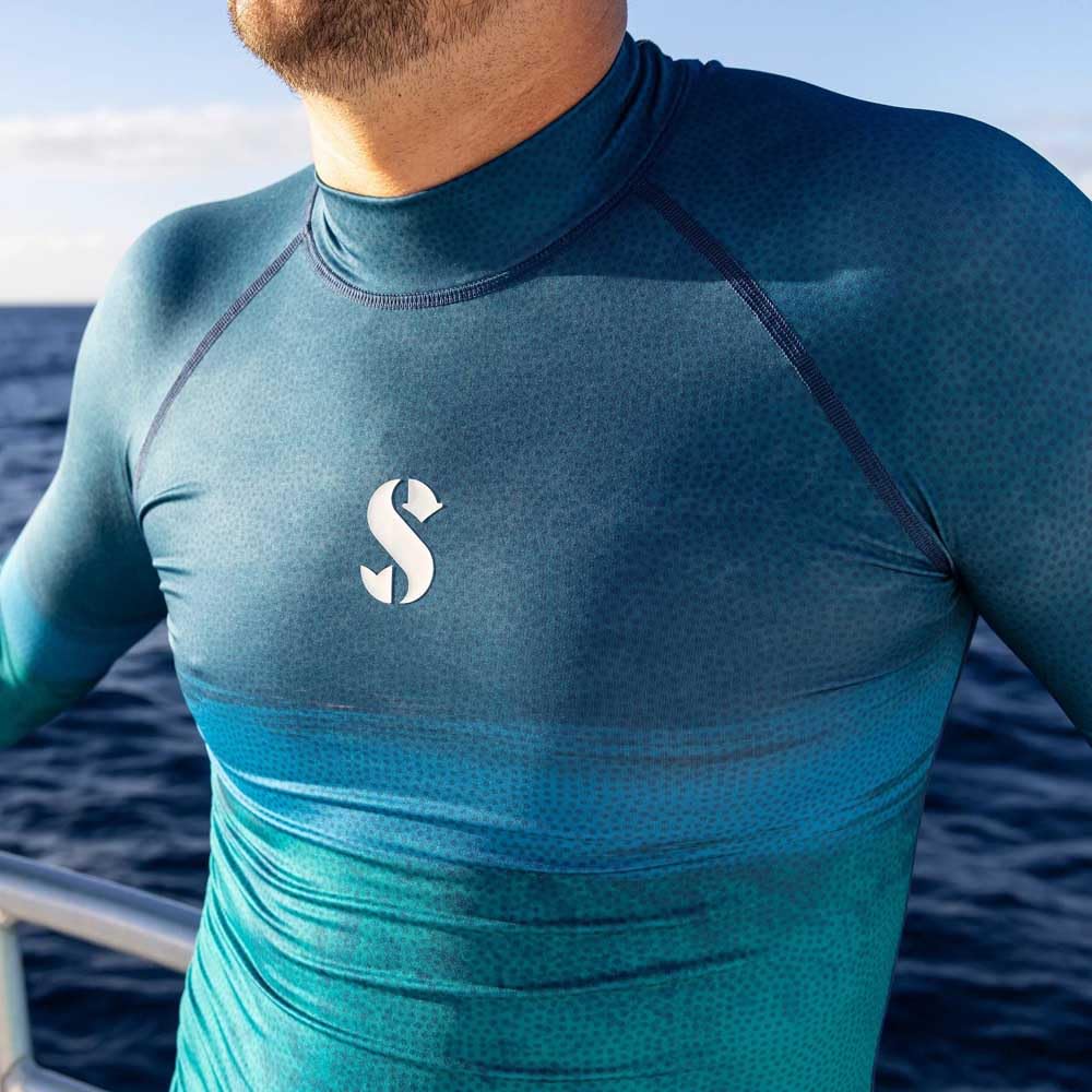 SCUBAPRO T-Flex Rash Guard a Manica Lunga UPF 50, Uomo