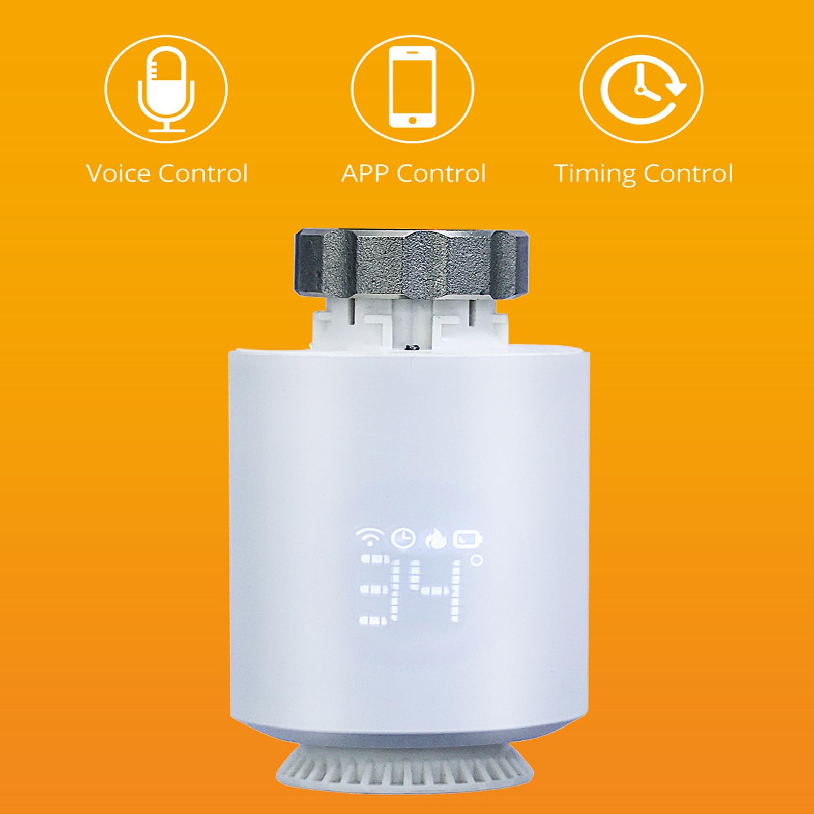 Valvola Termostatica per Radiatore Smart TRV, Starter Kit WiFi con Hub, Valvola Termostatica Programmabile, App e Controllo Temporizzazione, Antigelo, Compatibile con l'App Smart Life