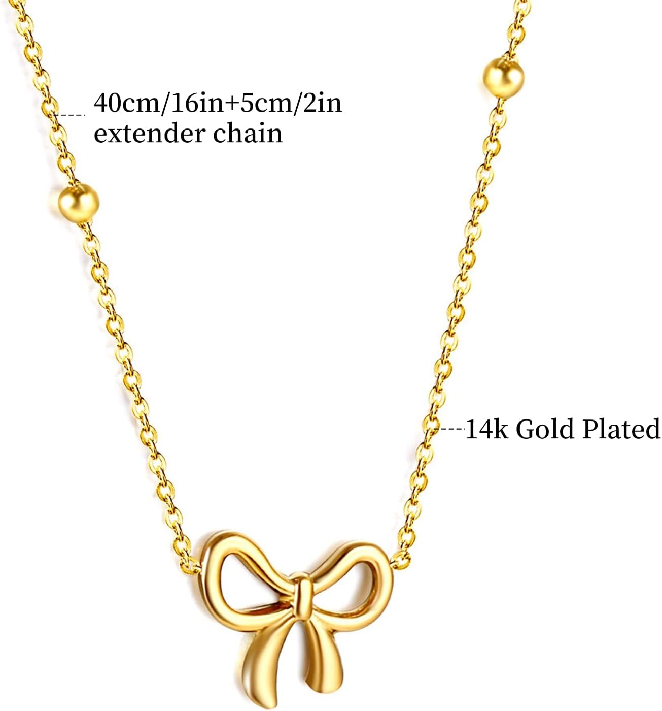 Lit Wall Gold Pendant Necklace for Women 18K Gold Plated Dainty Gold Necklace for Women, Jewelry Gift for Her - Image 2