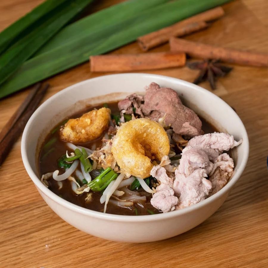 (pack of 3) กอเงิน Authentic Thai Boat Noodle Soup Spice Kit Traditional Seasoning Blend for Savory Kuay Teow Reua Broth 40g