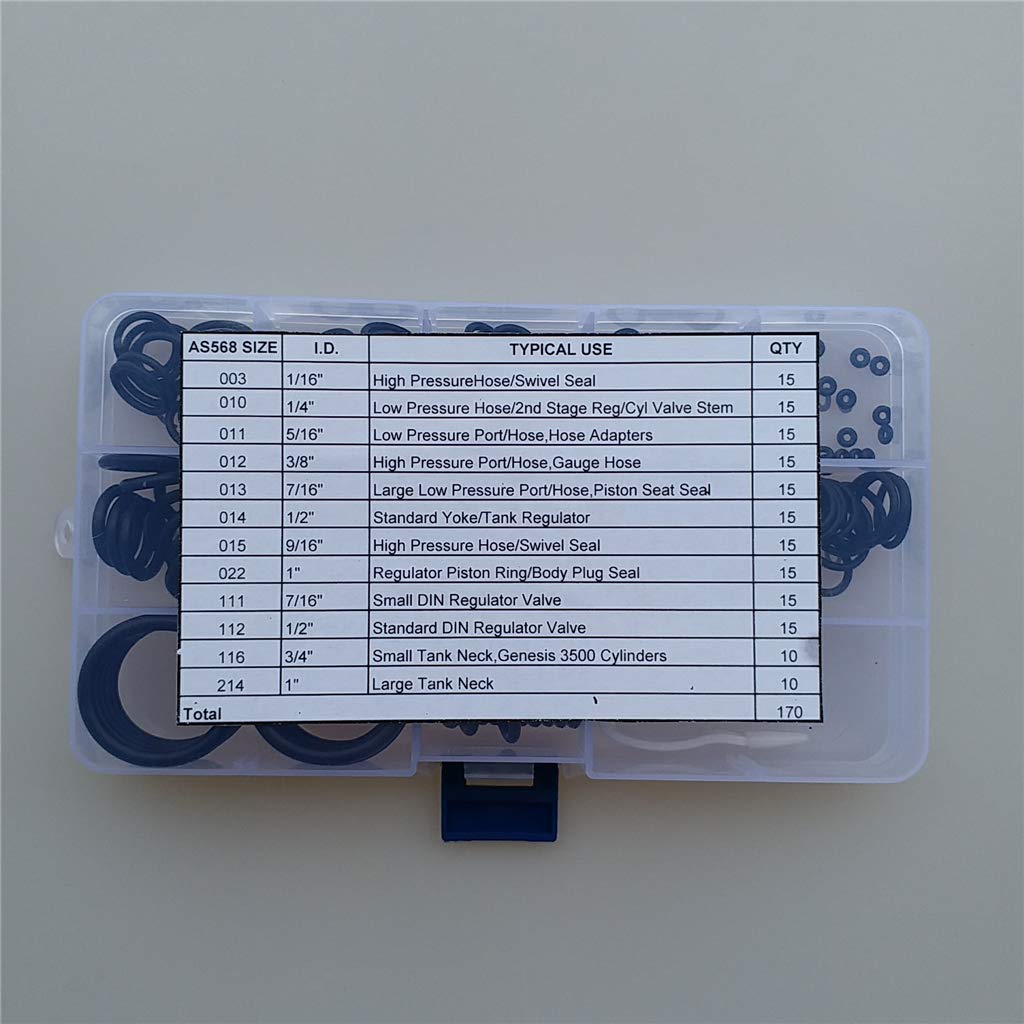 O-Ring Per Attrezzatura Subacquea - 40 Anelli Di Tenuta Per Bombole E Regolatori - Foto 8