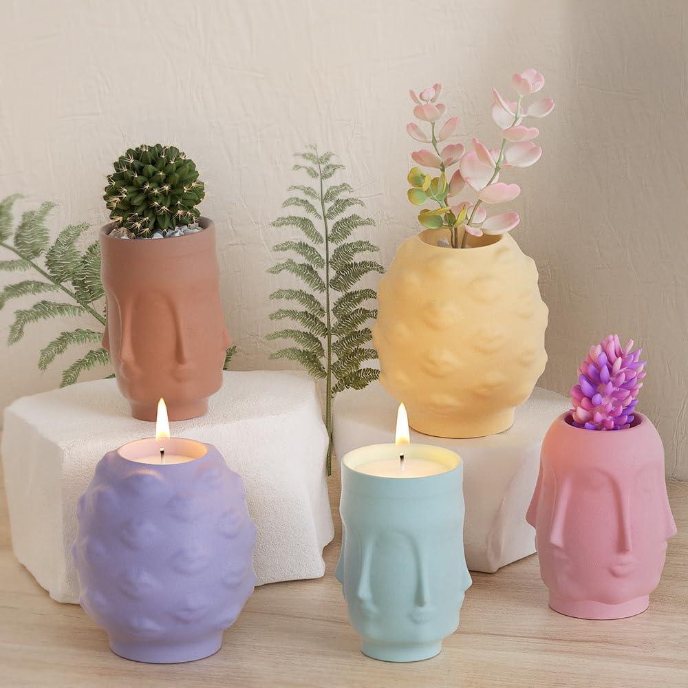 3 x Silicone Mould Vase Candle Mould, Candle Mould Silicone, DIY Vase Casting Moulds for Craft Ornaments Resin Casting Mould - Image 2