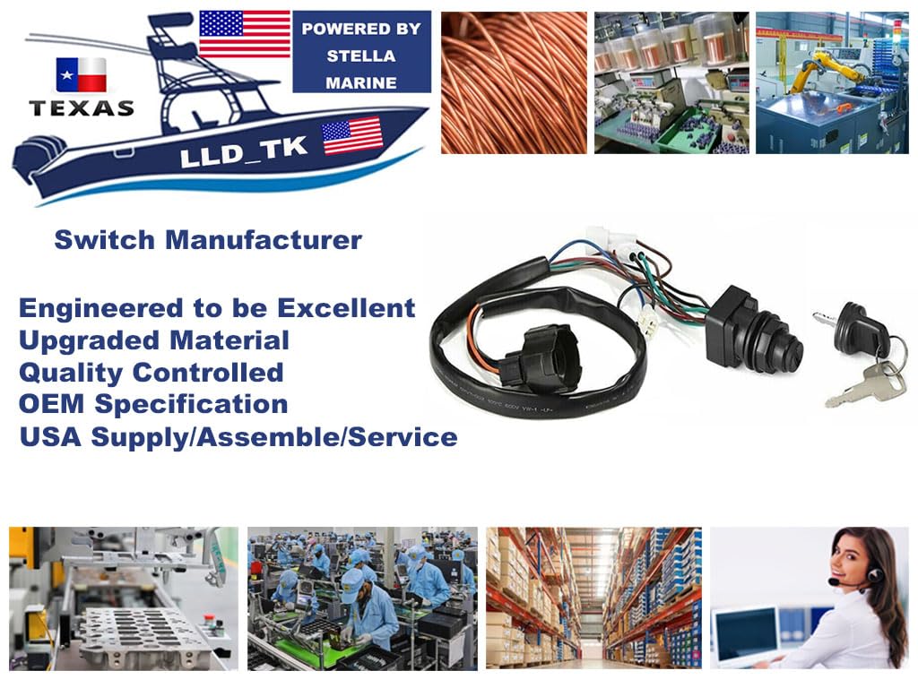Ignition Key Switch 37110-93J11 37110-93J12 37110-93J00 37110-93J01 37110-93J02 Replacement for Suzuki Outboard
