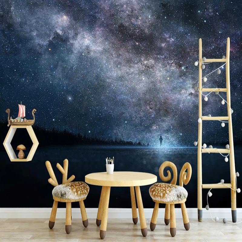 Papier peint mural 3d étoile pour chambre à coucher cosy et salon chaleureux ILIYA