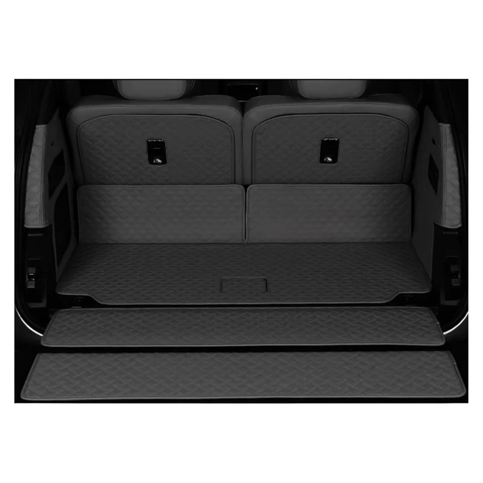 Mata do bagażnika Pasuje Do Lynk & Co 900 2025 2026 Skórzane Tylne Maty Do Bagażnika HCargo Liner Full Surround Boot Podkładka Ochronna Do Bagażu Mata ochronna do bagażnika(Black 7PCS)