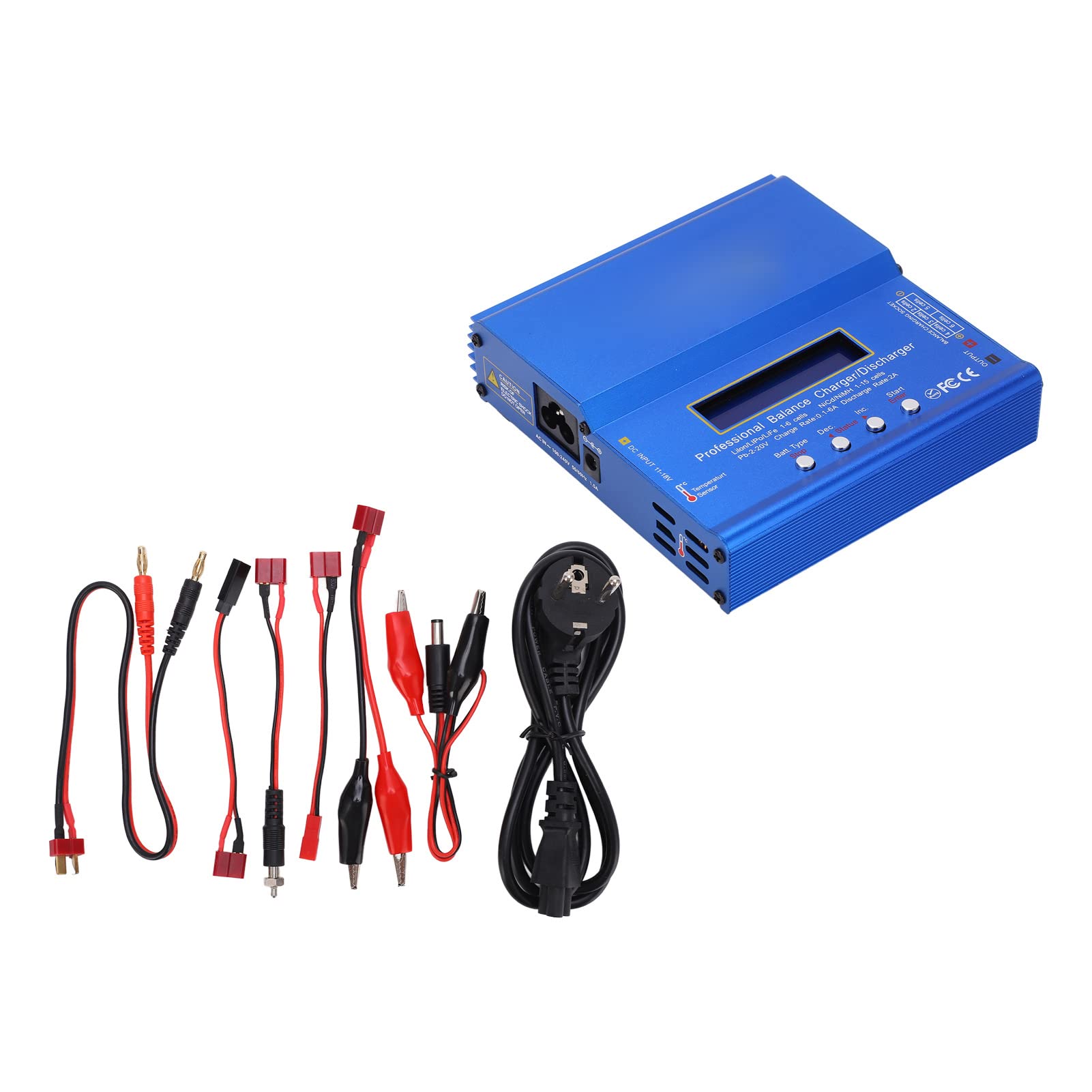 Cargador de Equilibrio IMAX B6AC Lipo, Cargador de Alto Rendimiento de 80W para Aviones Teledirigidos, Drones y Coches, Aleación de Aluminio