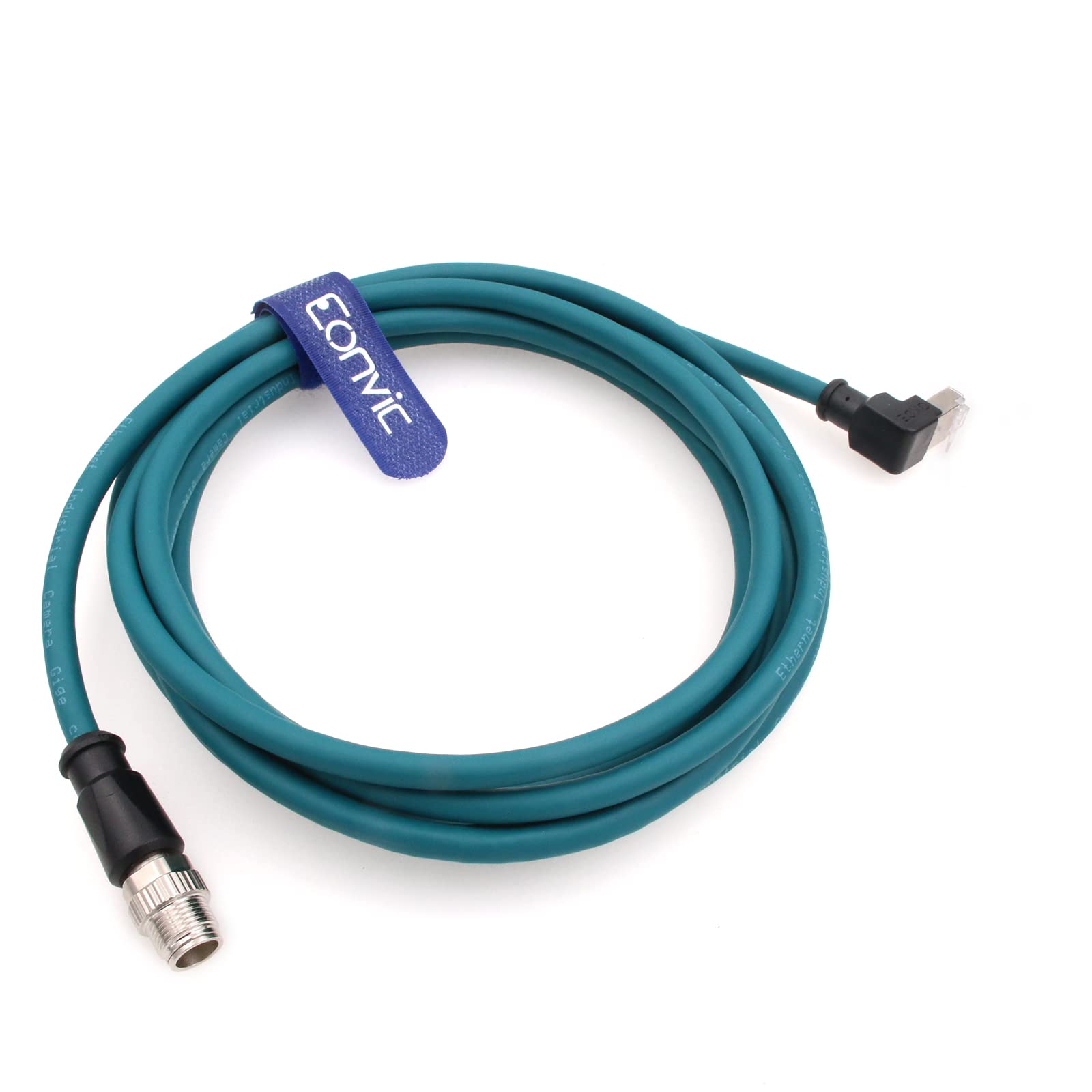 Eonvic Ethernet Shielded Cable M12 X-Type 8 Position to RJ45 Waterproof Industrial Network High Flex Cable for Cognex - Image 2