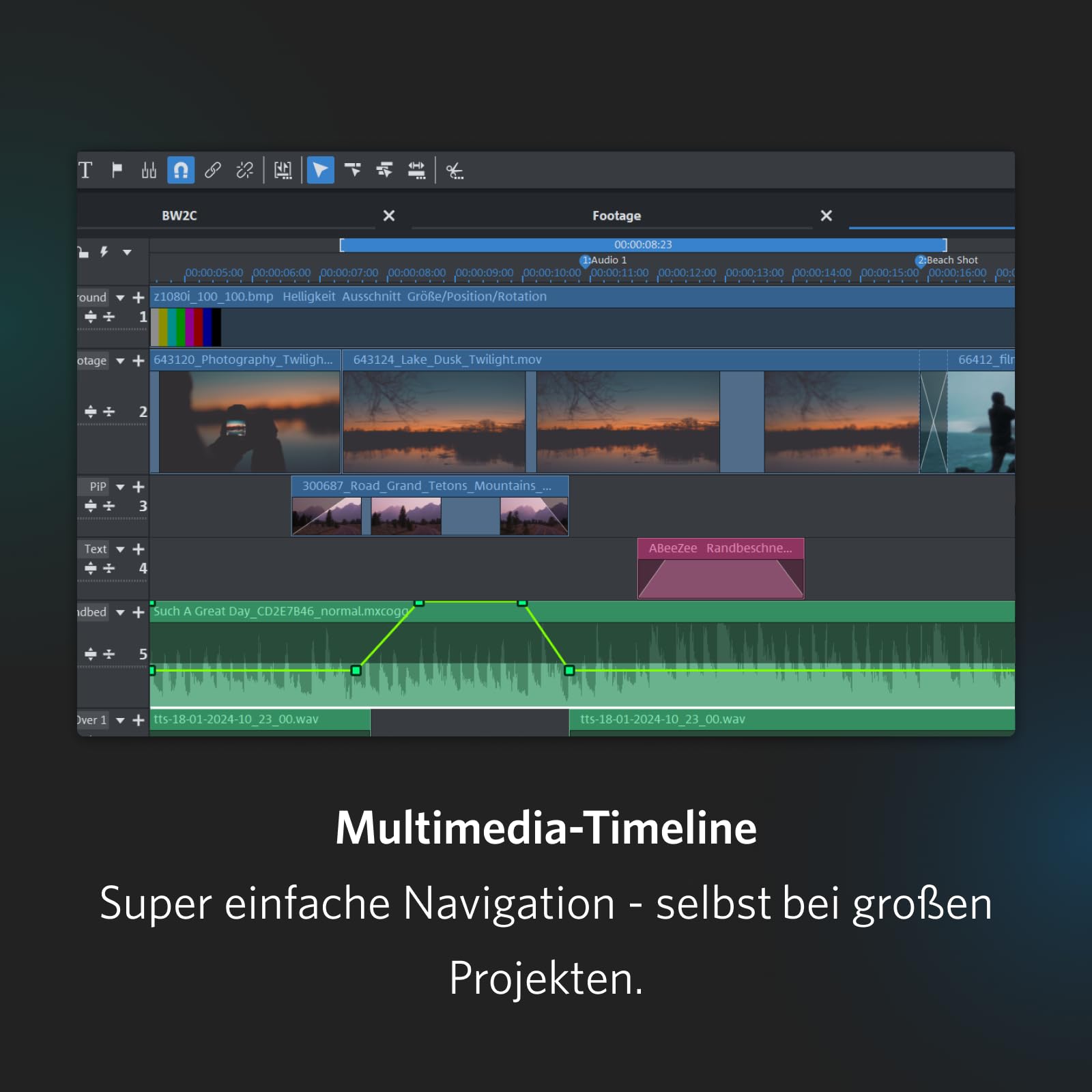 MAGIX Video Pro X16 - Kreative Videobearbeitung I Videobearbeitungsprogramm I Videoschnittprogramm I Windows 10 / 11 I 1 Volllizenz für 2 Geräte als praktischer Sofortdownload