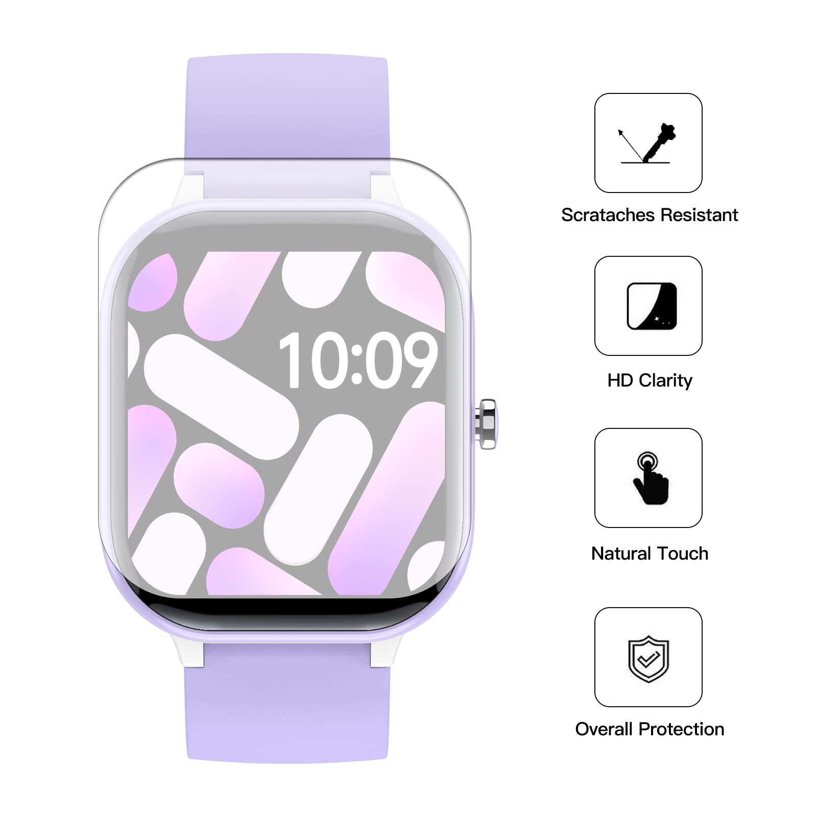 Schutzfolie Für DIGEEHOT Kinder-Smartwatch H39R – 6 Stück HD-klare TPU Folien Mit Reinigungstüchern