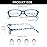 Henotin 5-Pack Reading Glasses Blue Light Blocking Anti Eyestrain Computer Reading Glasses for Women and Men Readers (Mixed color, 0.50, Diopters)