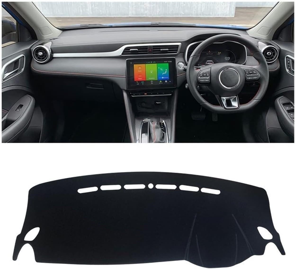 Car Dashboard Avoid Light Pad Instrument Platform Desk Cover Mats Carpets For MG For ZS EV 2017 2018 2019 2020 2021 2022 CFCPKOYOZD(RHD 2)