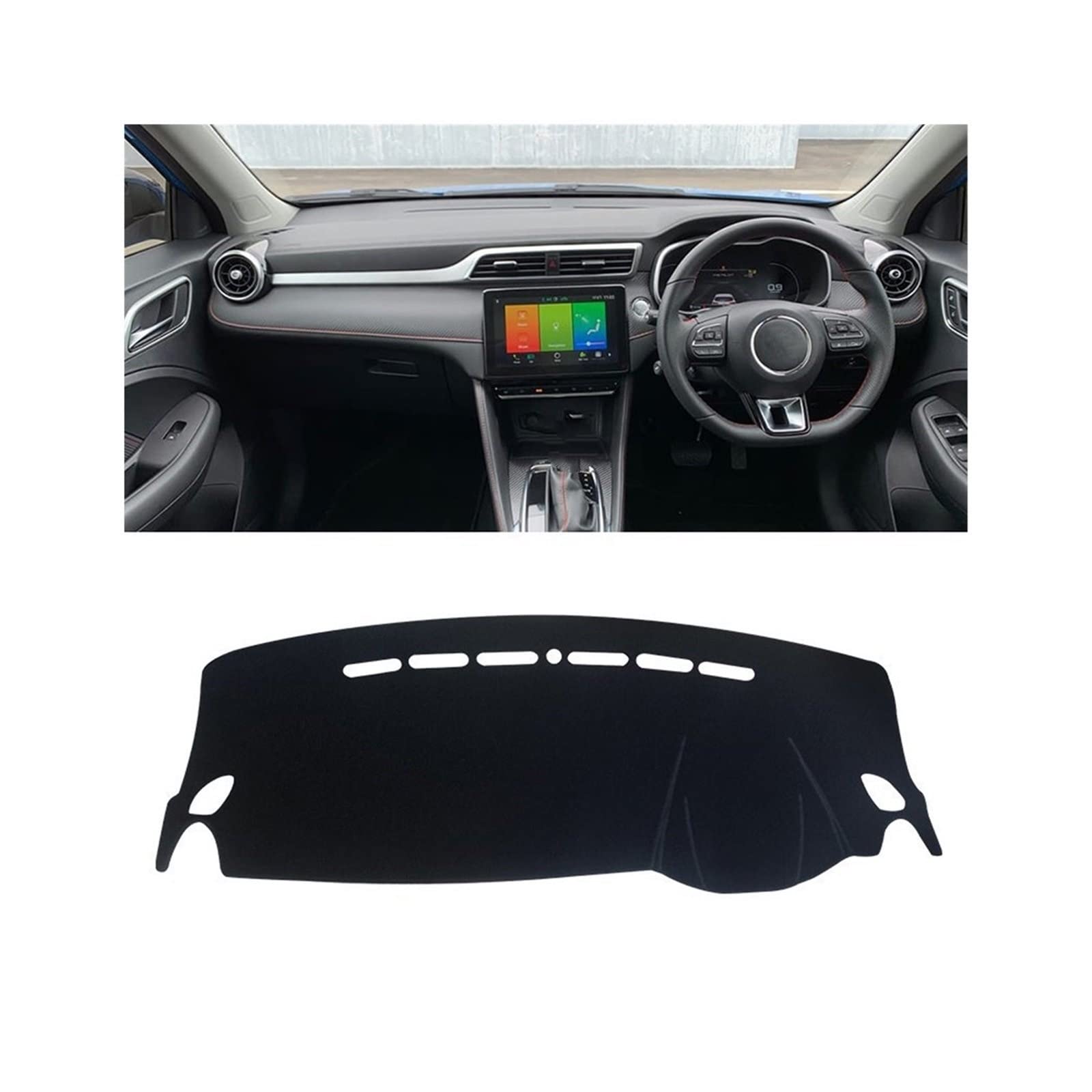 Car Dashboard Avoid Light Pad Instrument Platform Desk Cover Mats Carpets For MG For ZS EV 2017 2018 2019 2020 2021 2022 CFCPKOYOZD(RHD 2)