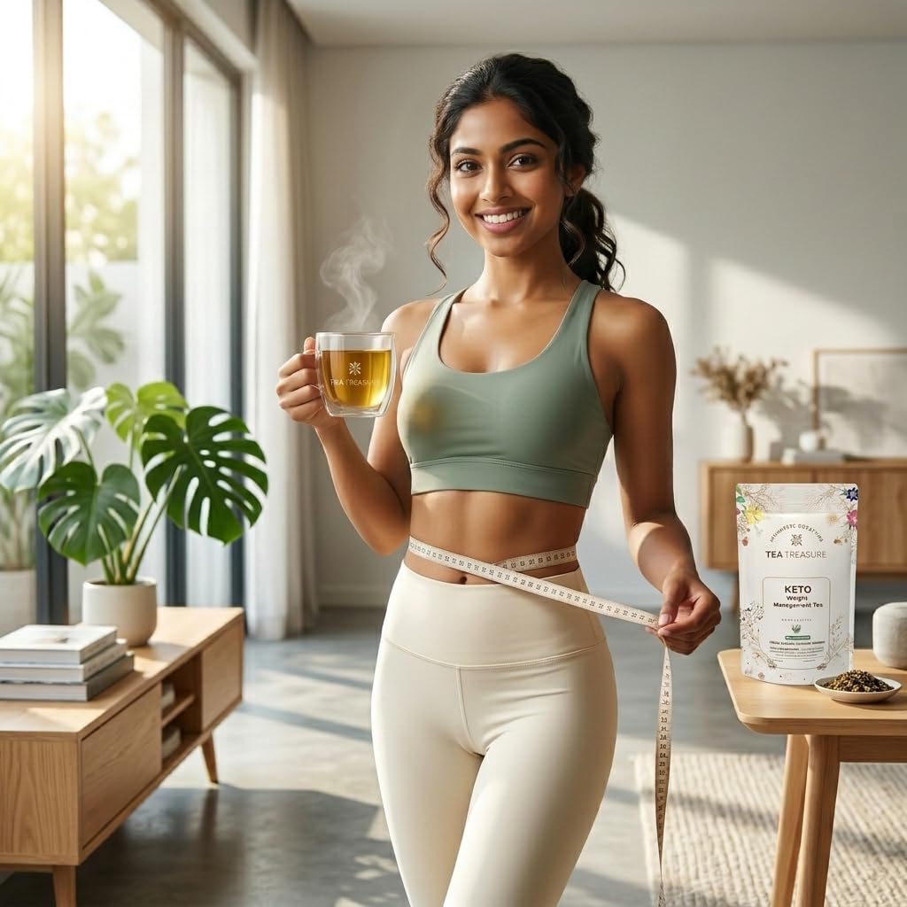 Tea Treasure Handcrafted Keto Weight Management Tea 100g - Coffee, Garcinia Cambogia, Moringa Blend, Low Carb Metabolism Booster, Digestion Support,Caffeine Free Herbal Infusion 4