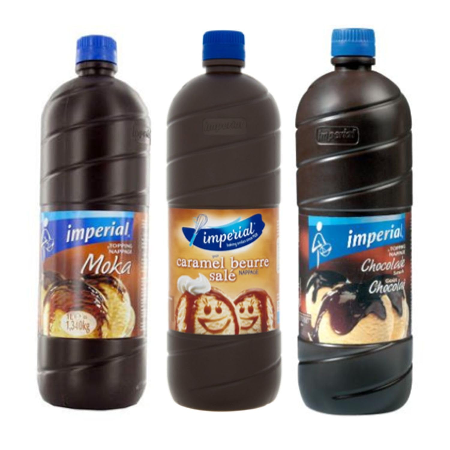 Imperial Topping : 1 Caramel beurre salé - 1 Chocolat - 1 Moka -(1L x3)