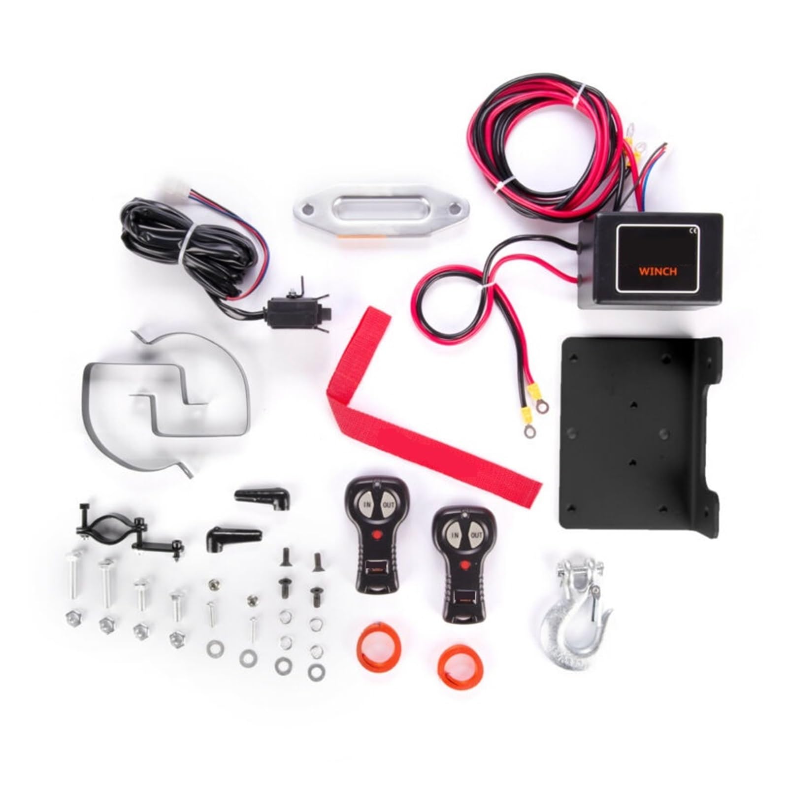 Cabrestante Eléctrico ATV For Coche Todoterreno De 3000LB Y 12V Con Control Remoto Inalámbrico