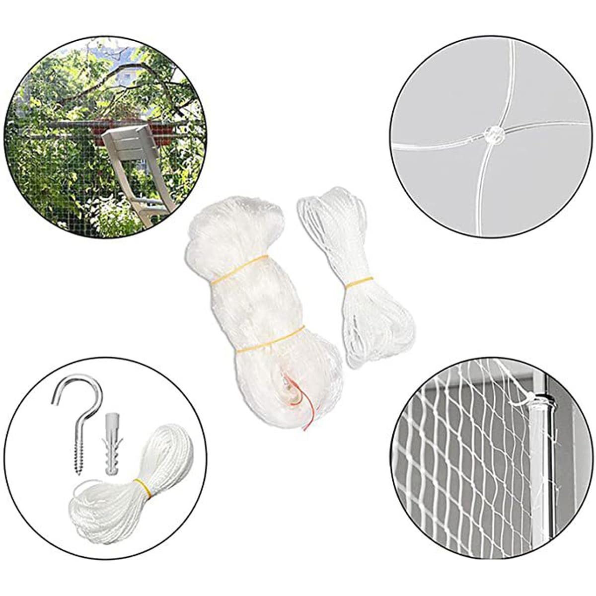 Sarini Protezioni Reti per Gatti 6 X 3 M Protezioni in Filo di Nylon di plastica Reti anticaduta di Sicurezza per Gatti?; Animali Domestici per Proteggere Le finestre del Balcone
