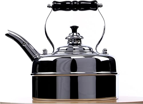 Newey & Bloomer Kensington - Tetera No. 3, 1.9 cuartos de galón, cobre macizo con mango de madera de haya, esencial de cocina, caldera de