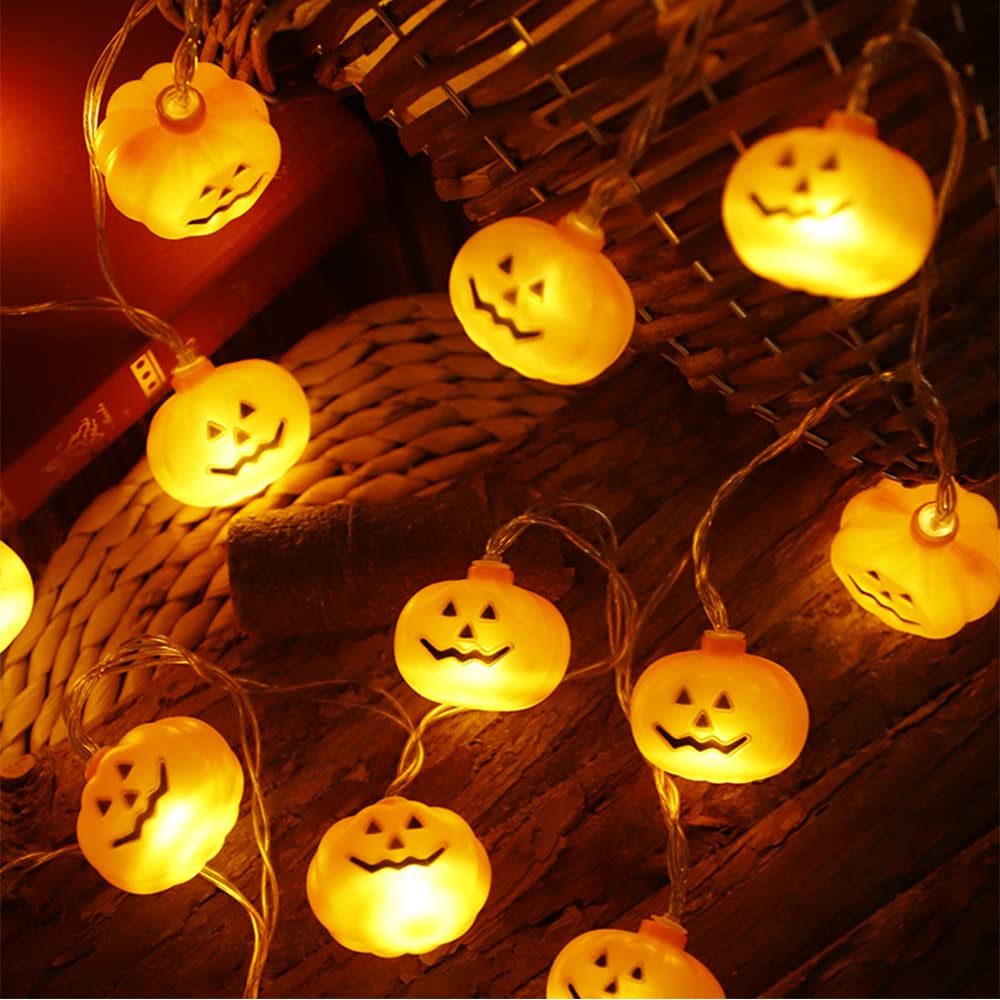 Lanterne Citrouille Halloween Lumineuse – Décoration Intérieur/extérieur Avec Bande LED, En Résine, Style Jack O'Lantern Effrayant Et Amusant