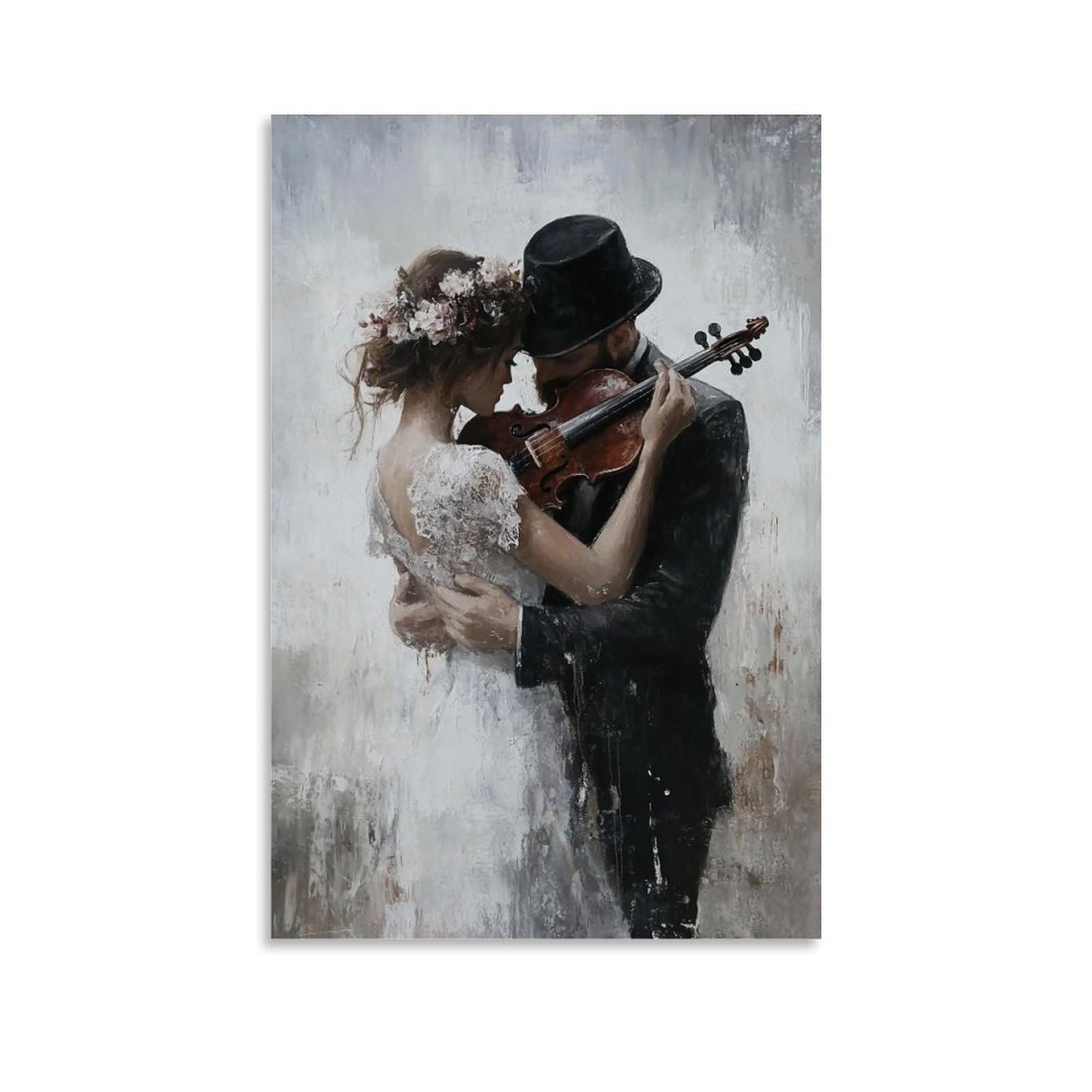 HUERYRYHY Melody Embrace 04 Poster Wall Art Canvas Vintage Aesthetic Painting Decor for Rooms 20x30inch Unframe-style