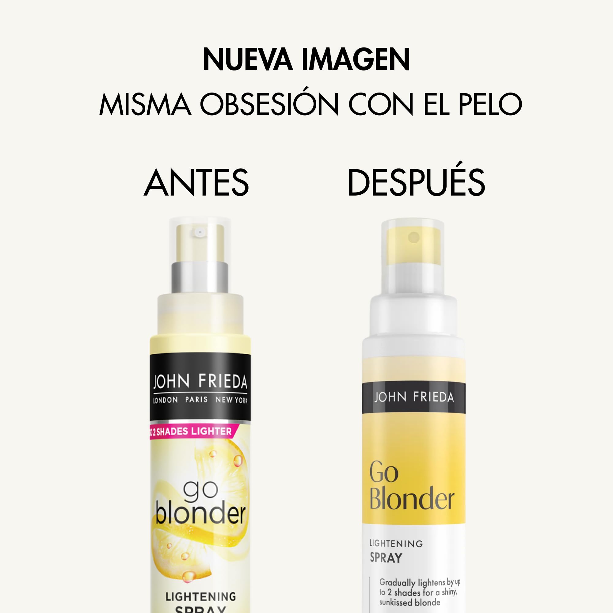 John Frieda Go Blonder Progressive Bleaching Spray | hebt Blond bis zu 2 Nuancen mit Wärme auf | frischt Reflexe und Wurzeln auf | mit Botanical Citrus Complex | natürliches oder gefärbtes Blond | 100