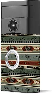 MightySkins Skin Compatible with Ring Video Doorbell - Cabin Stripes | Protective, Durable, and Unique Vinyl Decal wrap Cover | Easy to Apply, Remove, and Change Styles | Made in The USA