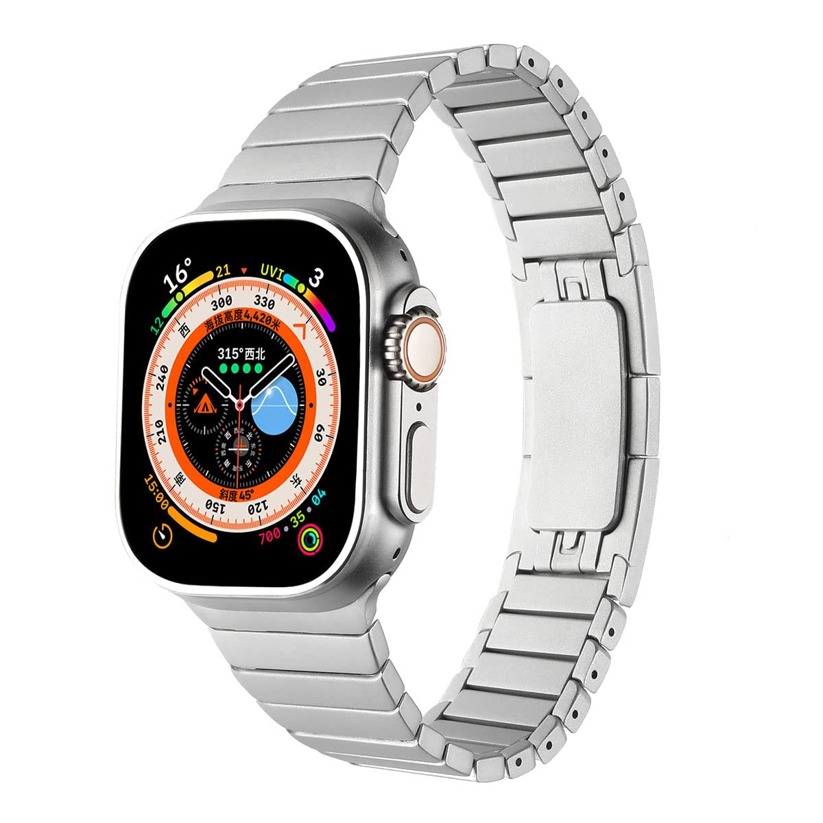 Zore Apple İle Uyumlu Watch 38mm/40mm KRD-35 Metal Kordon Gümüş