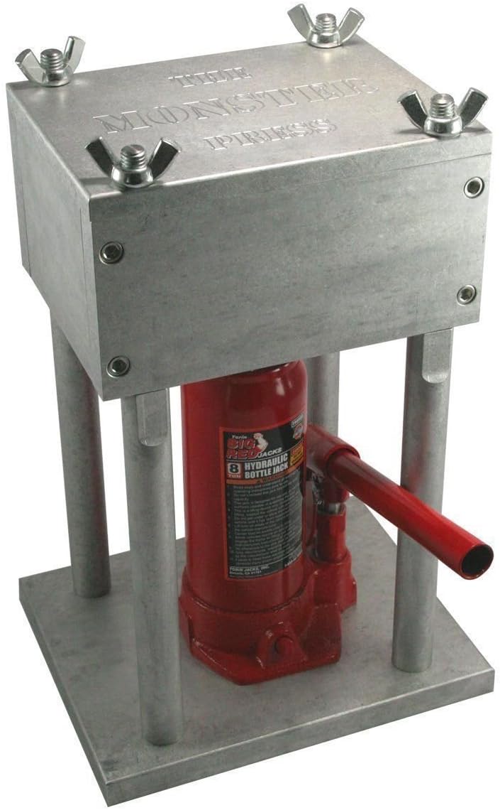 Hydraulic Pollen Press Built from Aircraft Aluminum - Made in USA (8-Ton / 16,000 Lbs Monster Press)