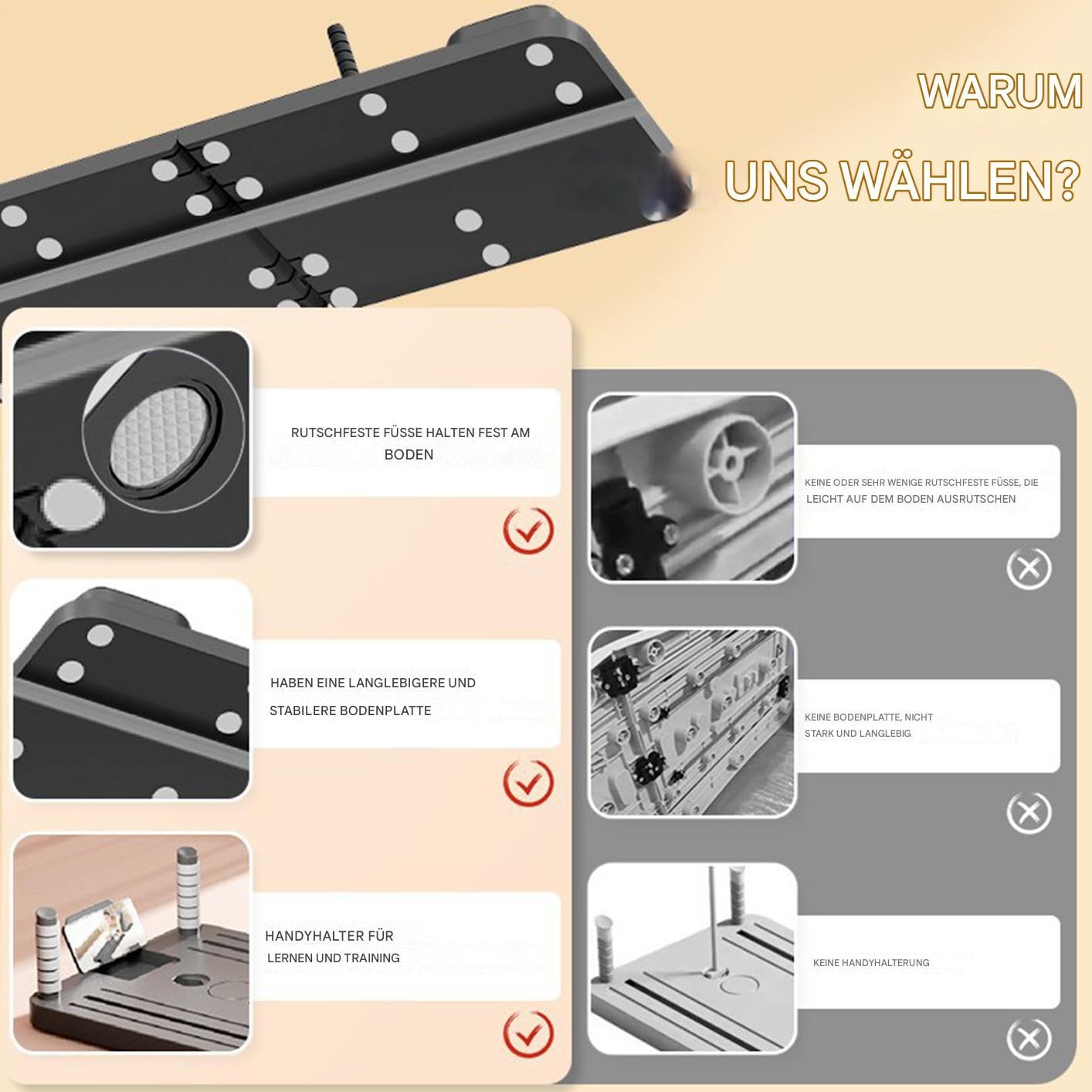Pilates Board - Pilates Reformer Machine | Tabla de ejercicios | Entrenador de entrenamiento multiusos plegable de cuerpo entero con bandas Core | dispositivos de resistencia para fuerza central en