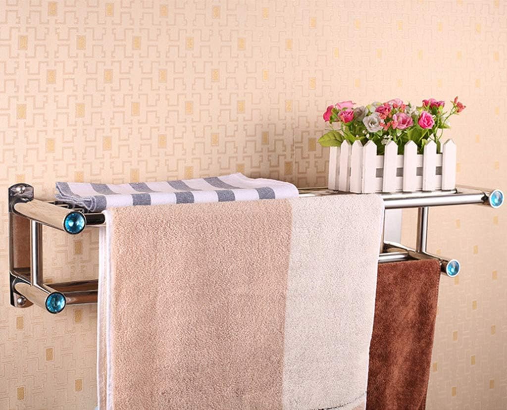 タオルバー ステンレススチール製壁掛けタオルラック タオルホルダー バスルームシェルフ ホームタオルペンダント 耐久性 環境保護 5