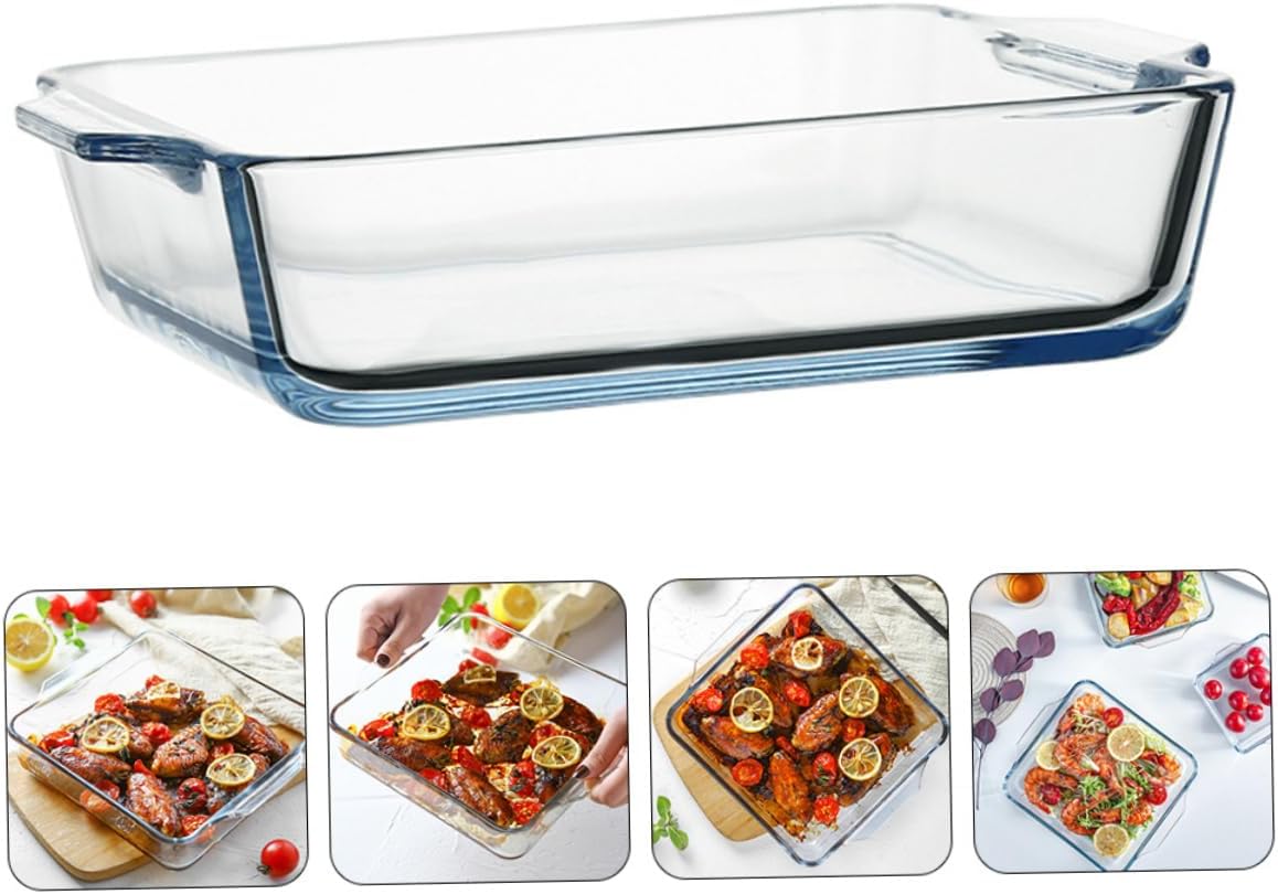 Practical Glass Baking Dish Lid Pizza Baking Plate Home Commercial Use