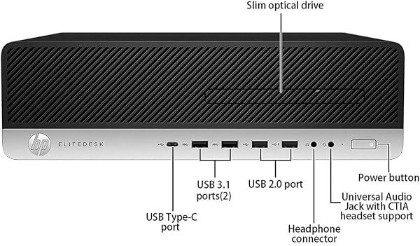 HP EliteDesk 800 G3 SFF - Ordenador de sobremesa (Intel Core i5-7500, 8 GB de RAM, 256 GB SSD, WiFi, Bluetooth, teclado QWERTY de EE.UU., Windows 11 Pro (reacondicionado) - 4