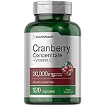 Horbach Cranberry Concentrate Extract Pills + Vitamin C | 30,000mg | 120 Capsules | Supplement for Women and Men | Triple Strength Ultimate Potency Formula | Non-GMO and Gluten Free