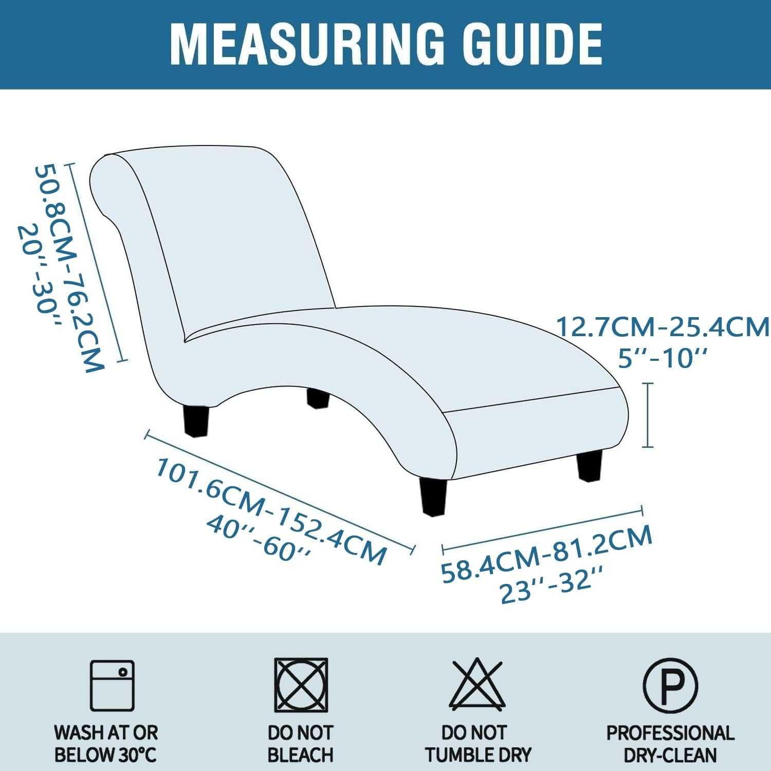 XMAYODS Velvet Chaise Lounge Cover Stretch Chaise Chair Covers Chaise Slipcover Armless Chaise Lounge Indoor Slipcover for Living Room Bedroom, Machine Washable (Color : #5)