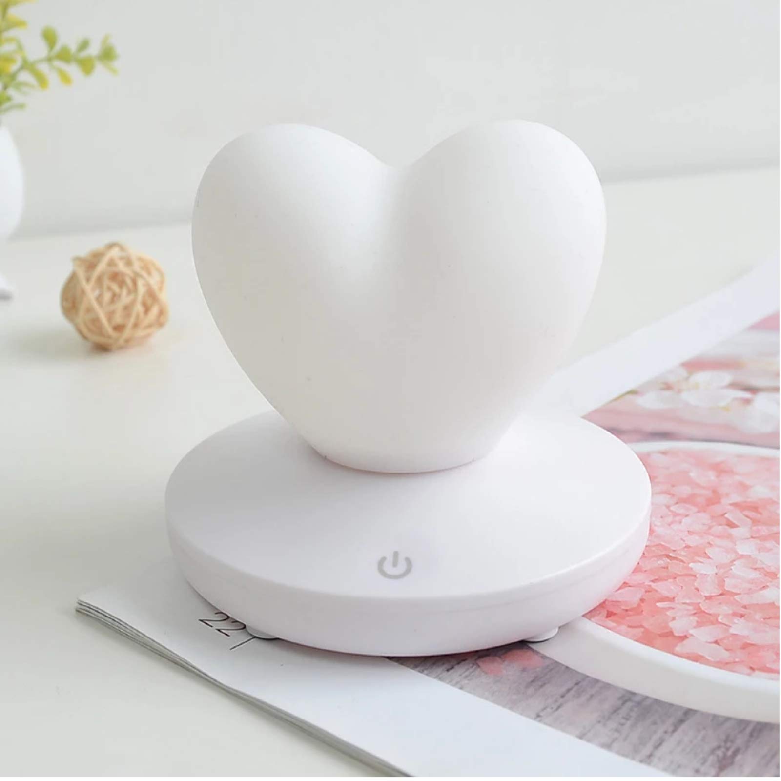 Led Night Lamp Decorate Desk Light Battery Dream Love Heart Holiday Rechargeable Bulb For Baby Bedroom Luminar
