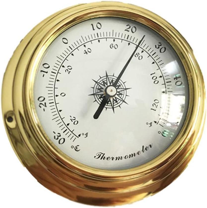 Barometro, Barometro da Parete Color Ottone, 4 Pezzi/Set Termometro Igrometro Barometro Orologi, Brass Color
